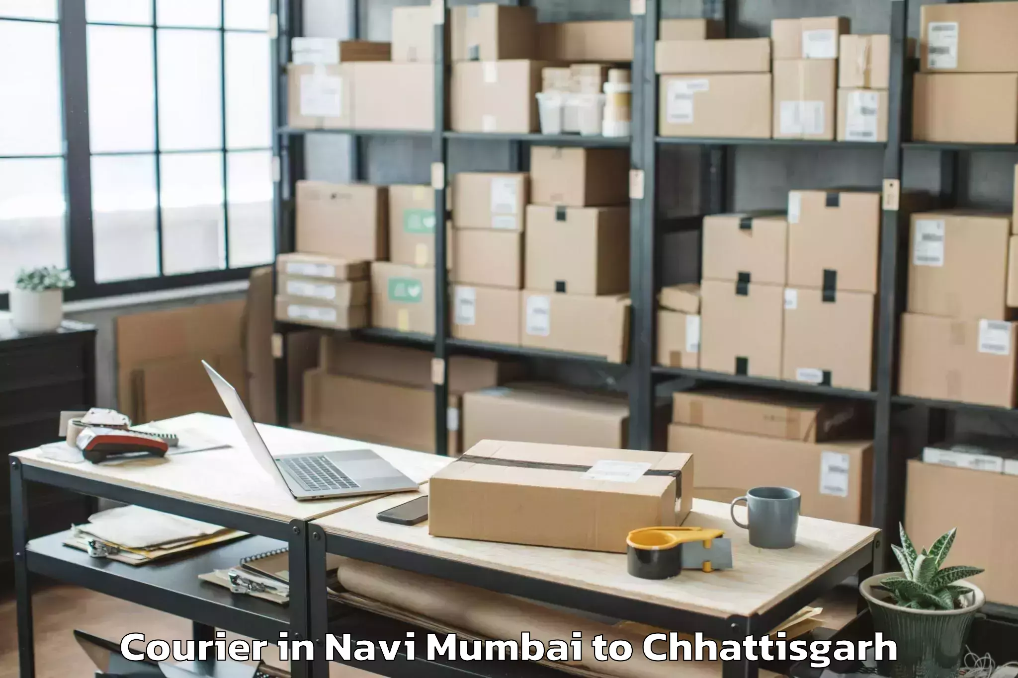 Hassle-Free Navi Mumbai to Bhalai Courier